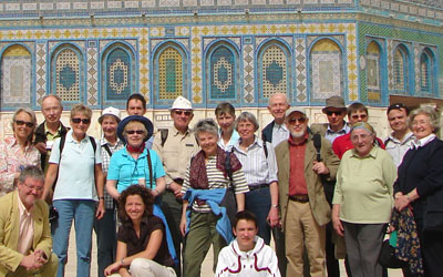 Solidaritätsreise 2008, Felsendom, Reisegruppe, Pfarrer Fuchs